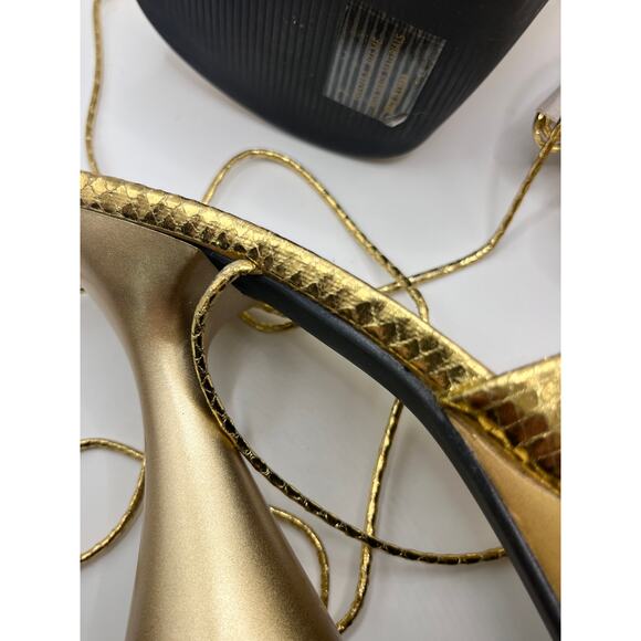 EGO Gelato Lace Up Platform Heels in Gold - Picture 11 of 12